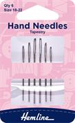 Tapestry Hand Needle, Size 18-22, 6 pack